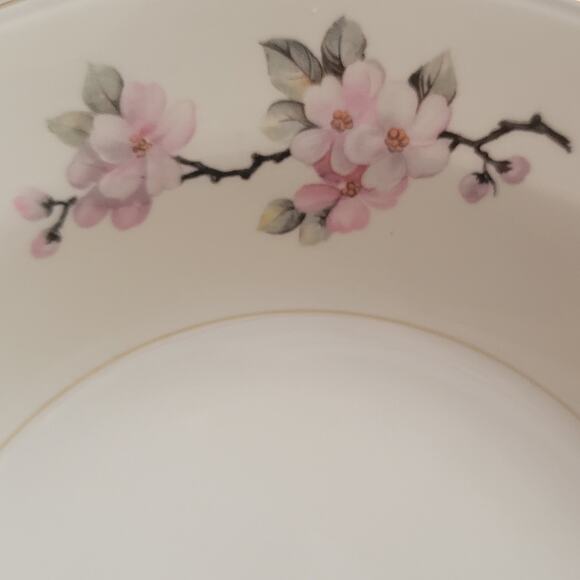 Two Eggshell Nautilus Homer Laughlin Apple Blossom China Bowls Vintage Made 1943 - Picture 6 of 11